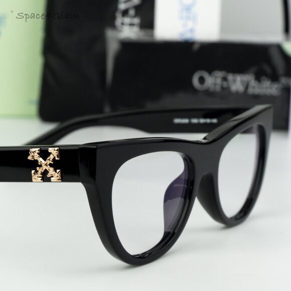 Off-White Men Eyeglasses Black Blue Block Cat Eye STYLE 4 AF 11000 BRAND NEW - Picture 4 of 10